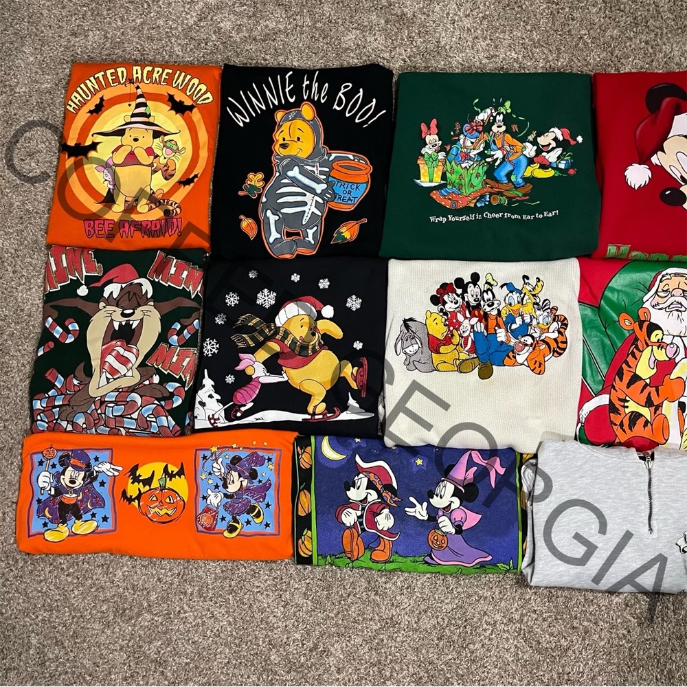 Vintage Deadstock 90’s Disney Taz “Mine Mine Mine” Candycane Crewneck - Picture 6 of 6